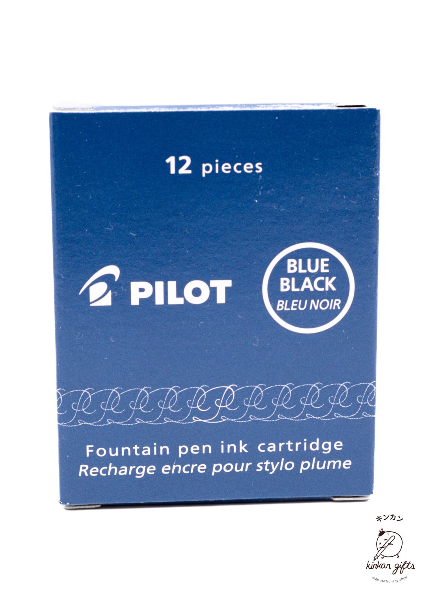 JPT Blue/Black Pilot Namiki Fountain Pen Refill IC100 12Pcs Pack