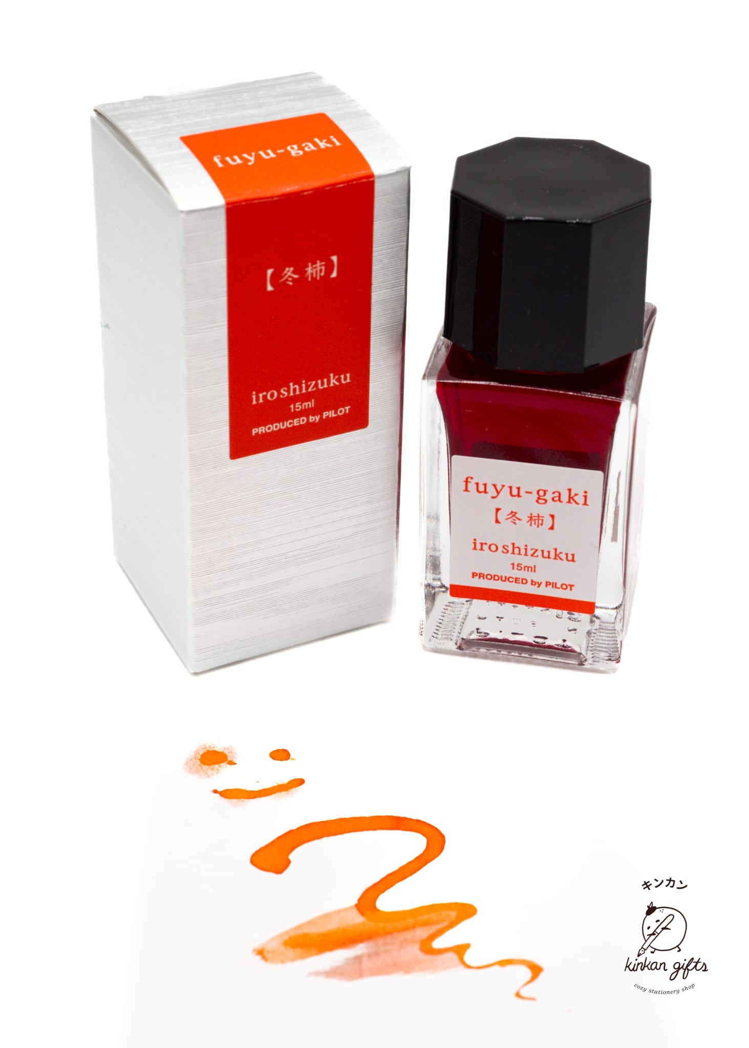 JPT Fuyu-Gaki (Orange-Red) FP Ink Iroshizuku 15ML Bottles