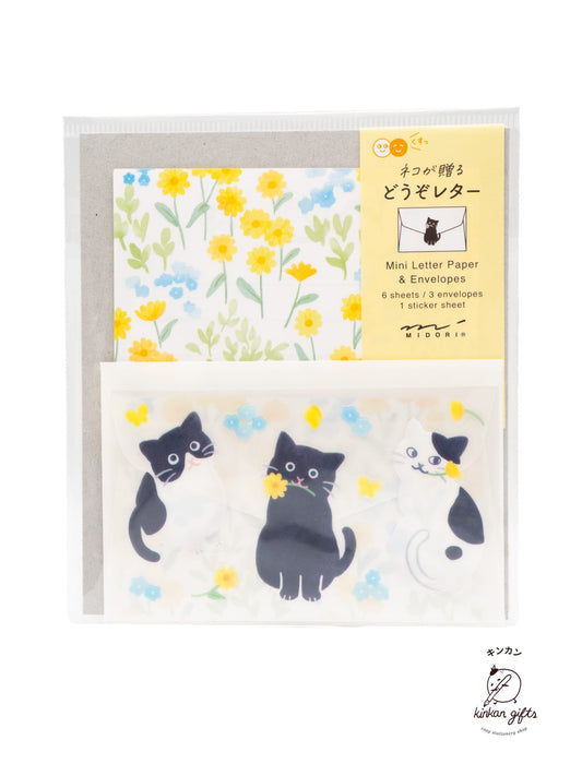 JPT Letter Sets Midori Mini Letter Set with Stickers - For You Cat