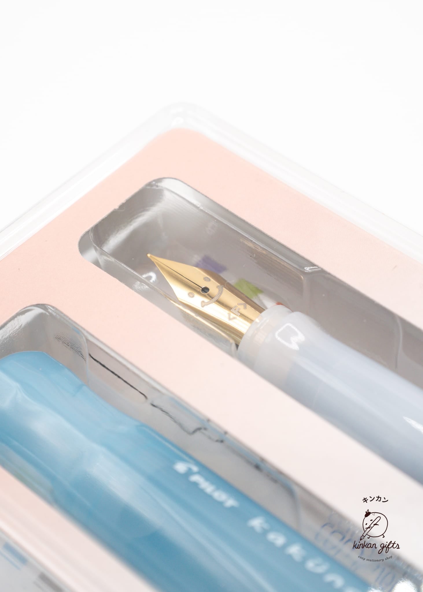 JPT Light Blue / Medium Kakuno Fountain Pen Madoromi Gold Nib