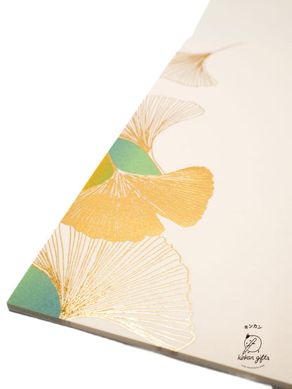 JPT Midori - Message Letter Pad - Foil Stamped Dancing Ginko