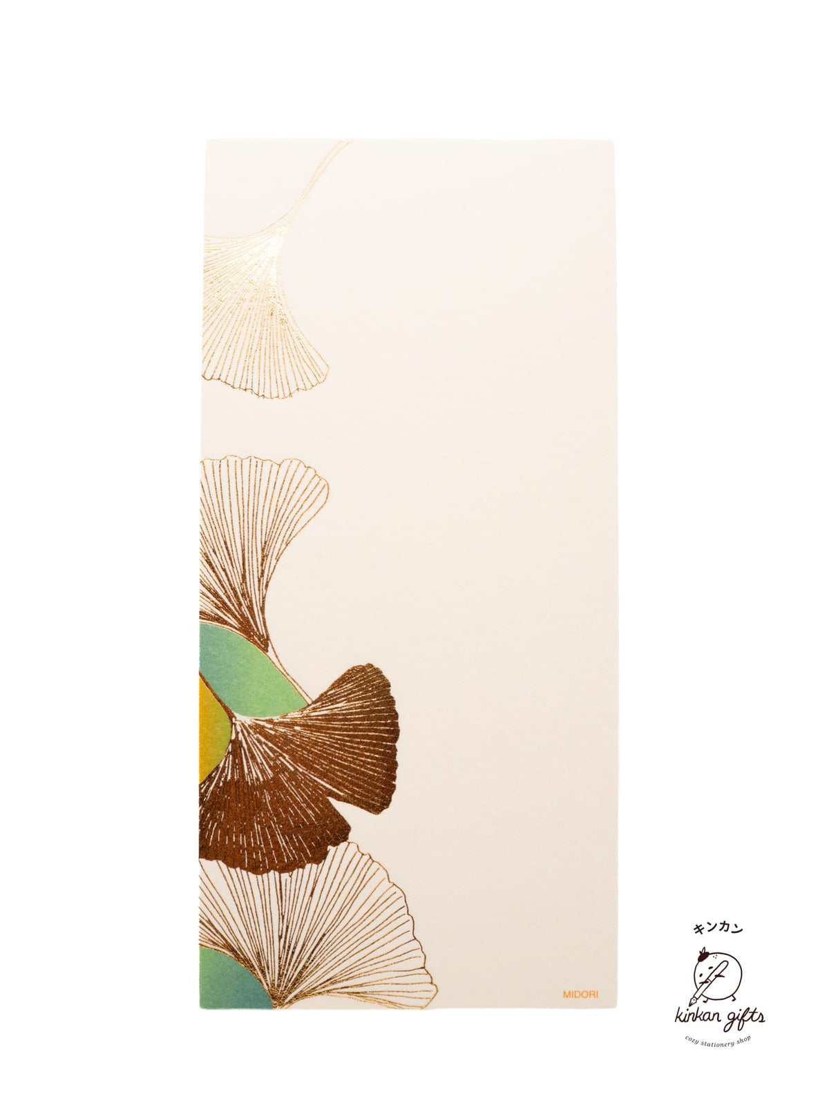 JPT Midori - Message Letter Pad - Foil Stamped Dancing Ginko