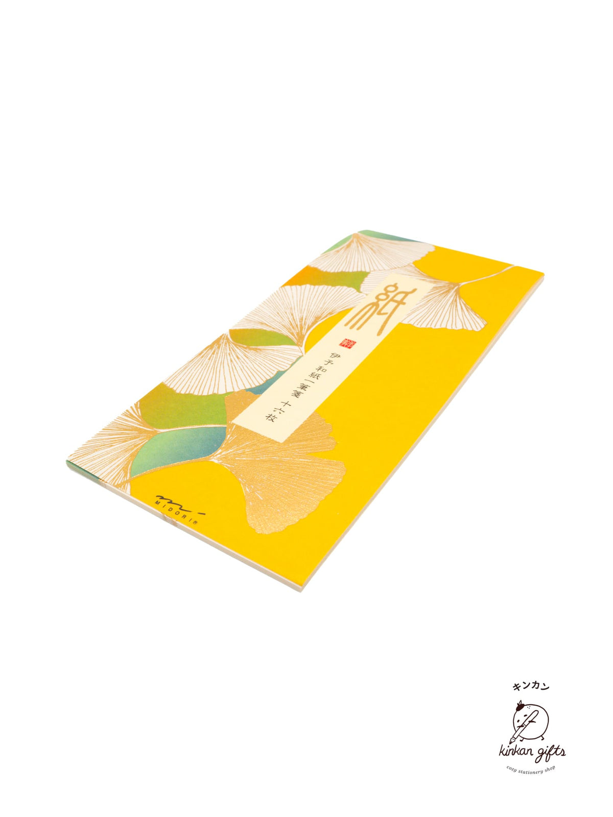 JPT Midori - Message Letter Pad - Foil Stamped Dancing Ginko
