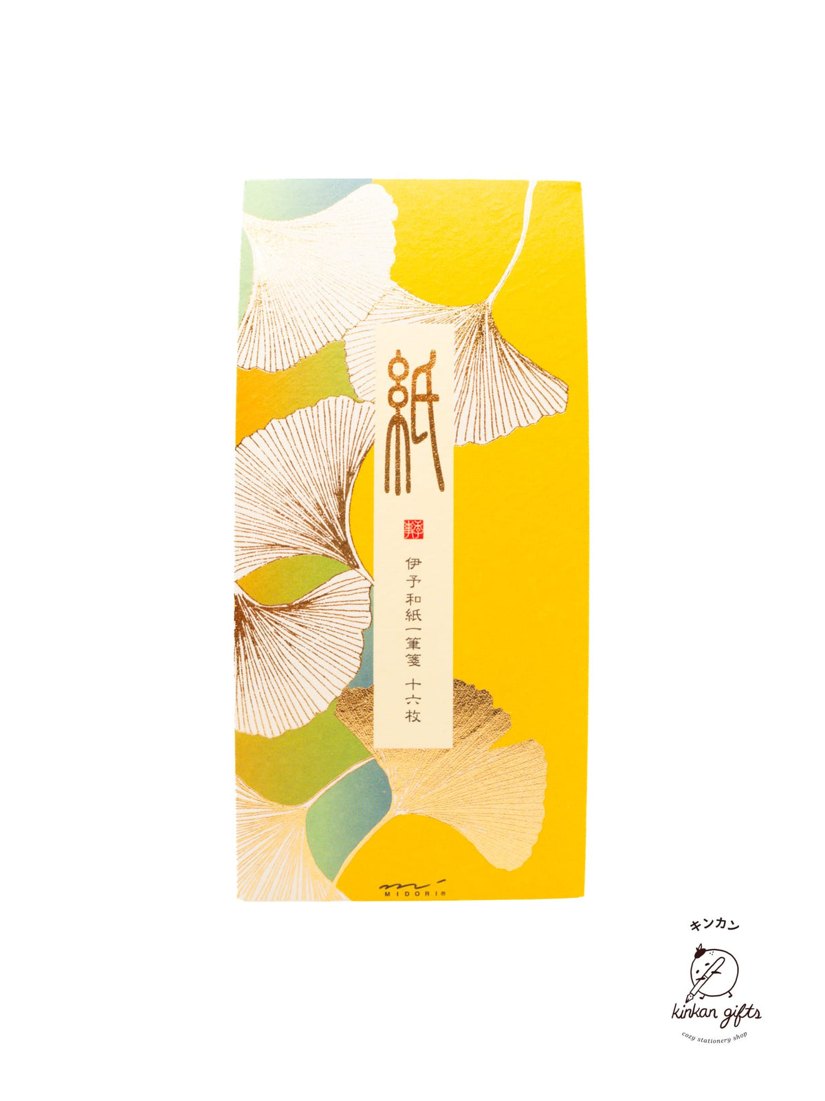 JPT Midori - Message Letter Pad - Foil Stamped Dancing Ginko
