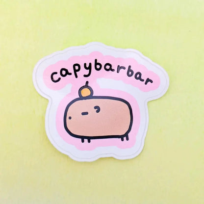 Just Peachy Press Vinyl Stickers Capybarbar - Poorly Drawn Capybara 2" Vinyl Sticker