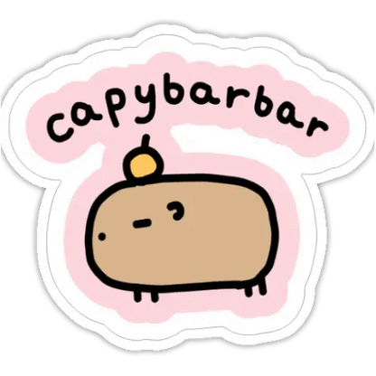 Just Peachy Press Vinyl Stickers Capybarbar - Poorly Drawn Capybara 2" Vinyl Sticker