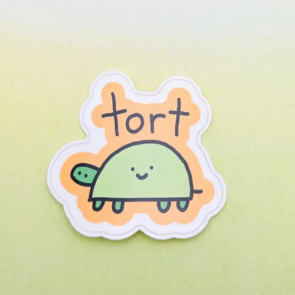 Just Peachy Press Vinyl Stickers Tort - Poorly Drawn Turtle 2" Vinyl Sticker