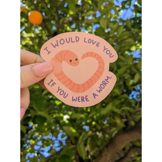 Just Peachy Stickers - I Would Love You If You Were A Worm - decorative stickers