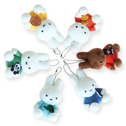K_Wonderland All Colors Limited Miffy Plush with lovely animal  Keychain Bag Charm