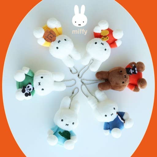 K_Wonderland All Colors Limited Miffy Plush with lovely animal  Keychain Bag Charm