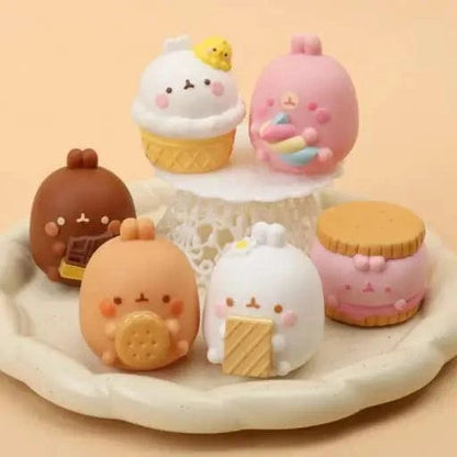 K-Wonderland Blind Box Molang Snack Time Theme Random Figure Box