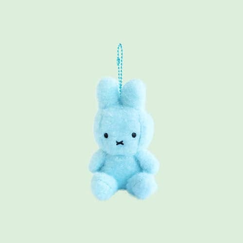 K-Wonderland Blue Miffy Creamy Plush Bag Charm, Key chain holder - 8cm