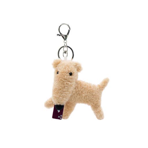 K-Wonderland Borzoi Running Dog Plush Keychain Bag Charm – 12cm