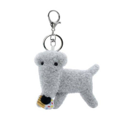 K-Wonderland Borzoi Running Dog Plush Keychain Bag Charm – 12cm