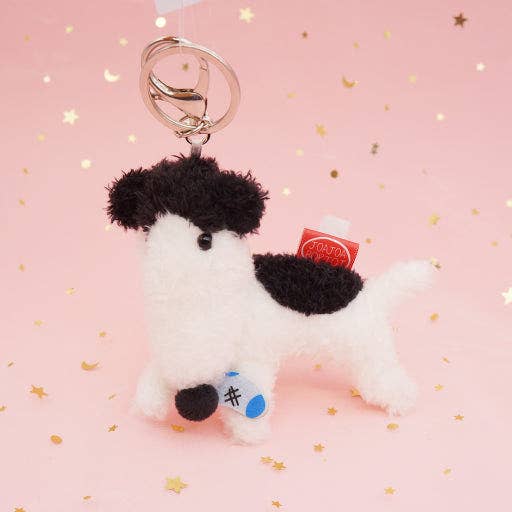 K-Wonderland Borzoi Running Dog Plush Keychain Bag Charm – 12cm