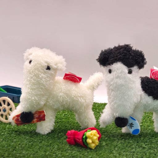 K-Wonderland Borzoi Running Dog Plush Keychain Bag Charm – 12cm