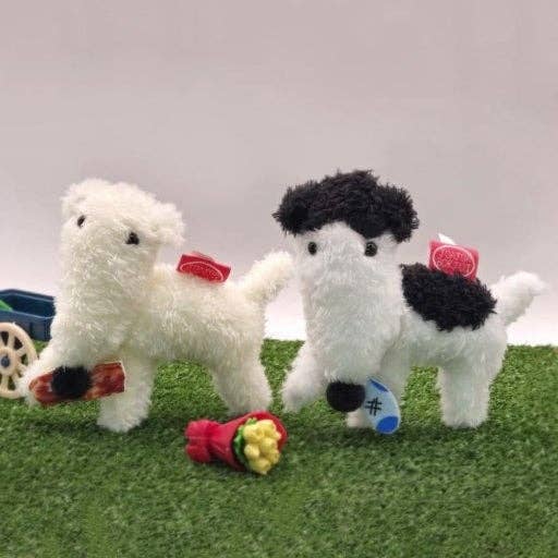 K-Wonderland Borzoi Running Dog Plush Keychain Bag Charm – 12cm