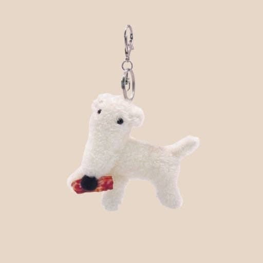 K-Wonderland Borzoi Running Dog Plush Keychain Bag Charm – 12cm