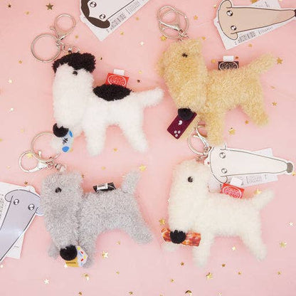 K-Wonderland Borzoi Running Dog Plush Keychain Bag Charm – 12cm