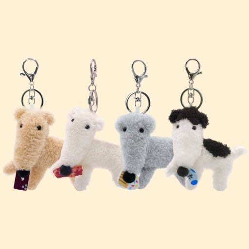 K-Wonderland Borzoi Running Dog Plush Keychain Bag Charm – 12cm