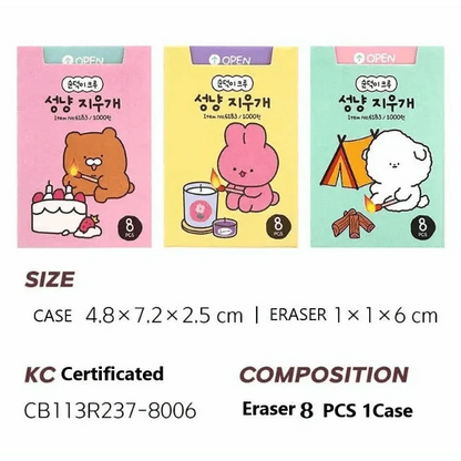 K_Wonderland Erasers Cute Match-Shaped Erasers
