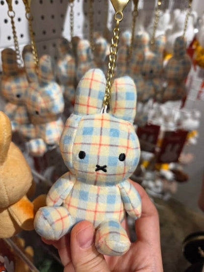 K-Wonderland Keychains Limited Edition Check Miffy Keychain Plush