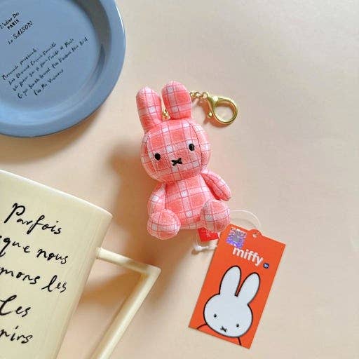 K-Wonderland Keychains Limited Edition Check Miffy Keychain Plush