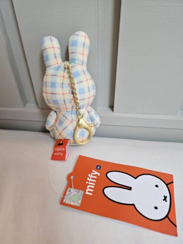 K-Wonderland Keychains Limited Edition Check Miffy Keychain Plush