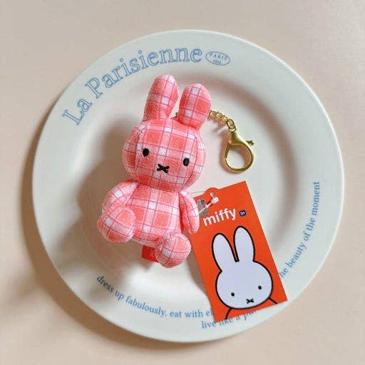K-Wonderland Keychains Limited Edition Check Miffy Keychain Plush