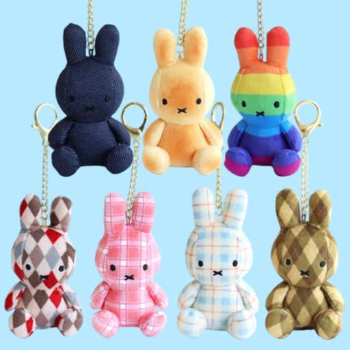 K-Wonderland Limited Edition Check Miffy Keychain Plush