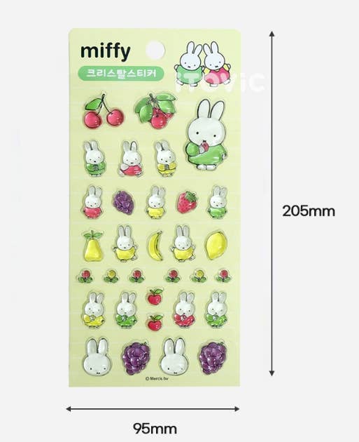 K-Wonderland Miffy 3D Crystal Epoxy Stickers – Vol.2