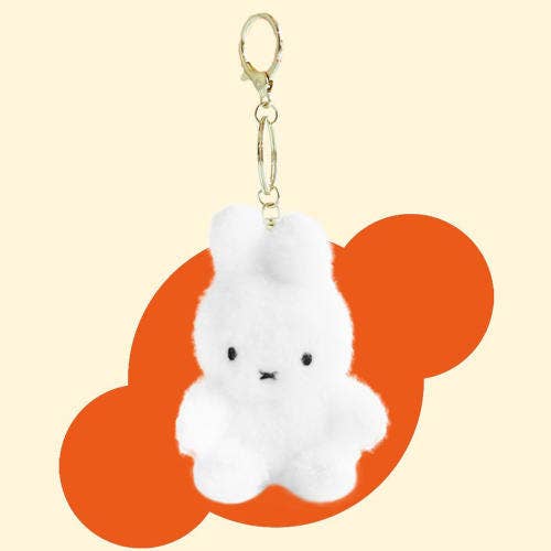 K-Wonderland Miffy Creamy Plush Bag Charm, Key chain holder - 8cm