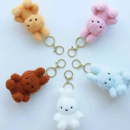 K-Wonderland Miffy Creamy Plush Bag Charm, Key chain holder - 8cm
