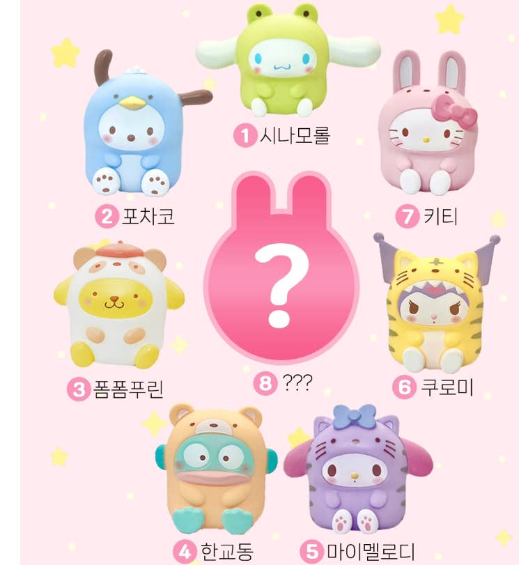 K-Wonderland New! Sanrio Characters Animal Random Figure
