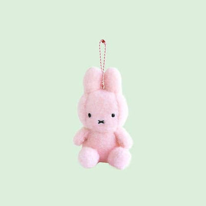 K-Wonderland Pink Miffy Creamy Plush Bag Charm, Key chain holder - 8cm