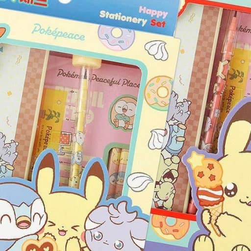 K-Wonderland Pokémon Happy Stationery Set – PokéPeace Edition