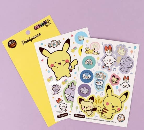 K-Wonderland Pokémon PokéPeace Cutie 2Pcs Sticker Pack