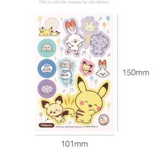 K-Wonderland Pokémon PokéPeace Cutie 2Pcs Sticker Pack