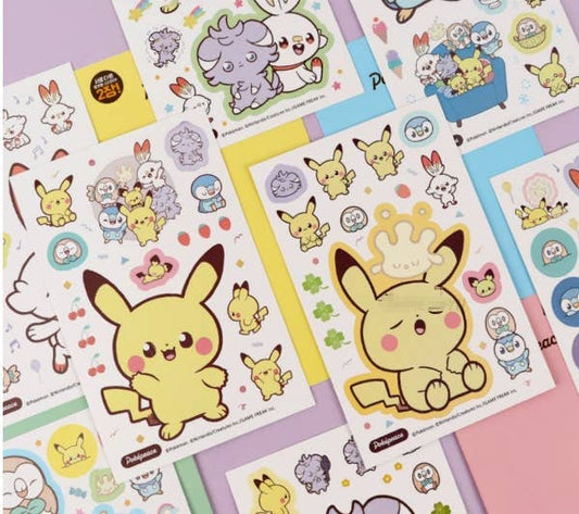 K-Wonderland Pokémon PokéPeace Cutie 2Pcs Sticker Pack