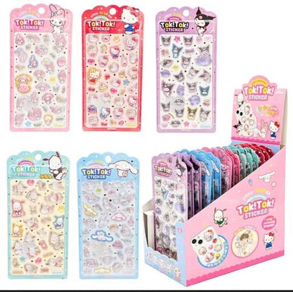 K-Wonderland Sanrio Characters Tok! Tok! 3D Water Candy BonBon Stickers