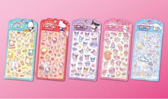 K-Wonderland Sanrio Characters Tok! Tok! 3D Water Candy BonBon Stickers