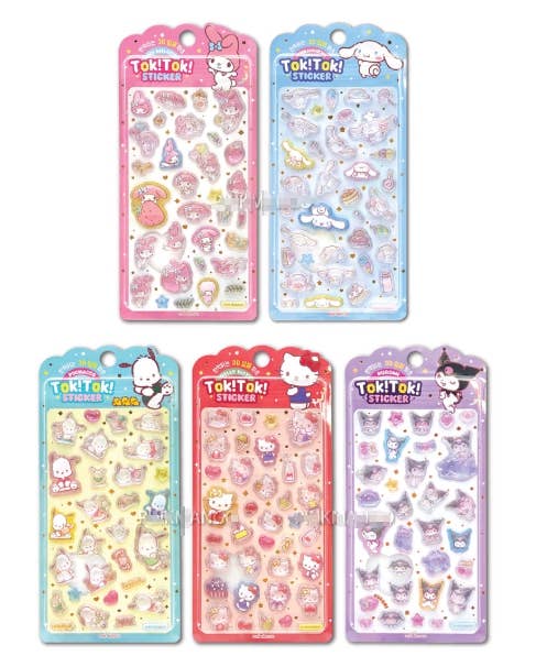 K-Wonderland Sanrio Characters Tok! Tok! 3D Water Candy BonBon Stickers
