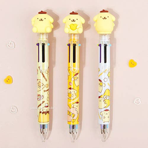 K-Wonderland Sanrio PomPomPurin 6 Color Ball Point Pencil- 0.7mm