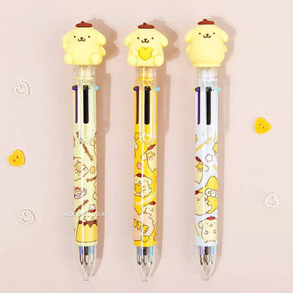 K-Wonderland Sanrio PomPomPurin 6 Color Ball Point Pencil- 0.7mm
