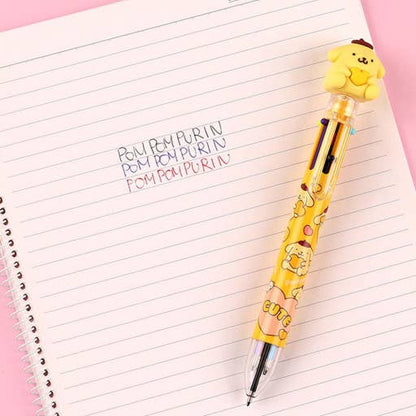 K-Wonderland Sanrio PomPomPurin 6 Color Ball Point Pencil- 0.7mm