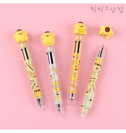 K-Wonderland Sanrio PomPomPurin 6 Color Ball Point Pencil- 0.7mm