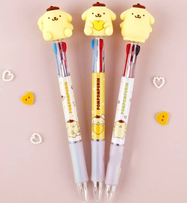 K-Wonderland Sanrio PomPomPurin 6 Color Ball Point Pencil- 0.7mm