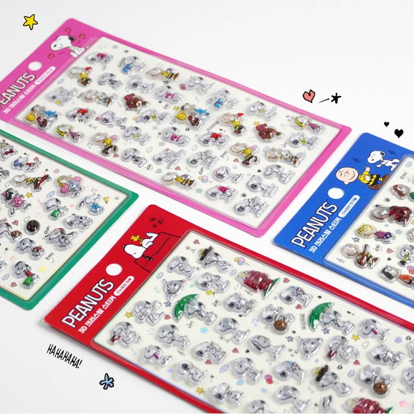 K-Wonderland Snoopy’s Daily Life-Red PEANUTS 3D Crystal Sticker – BonBon Drop Snoopy