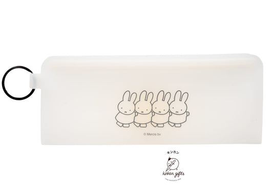 kabusikigaisiyatorai Pen & Pencil Cases White Miffy - Soft Silicone Pen Case
