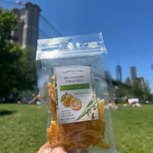 KANKITSU LABO Candy & Chocolate Dry Candied Japanese Citrus Peel | Amanatsu (あまなつ) | 1.05 oz